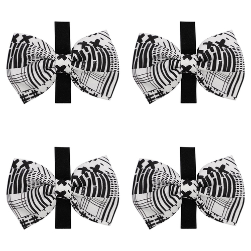4PK Eco-Pup Themed Dog/Pet Dress Up Costume Bow Tie Monochrome 