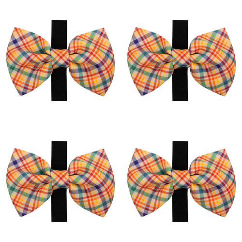 4PK Eco-Pup Themed Dog/Pet Dress Up Costume Bow Tie Check 