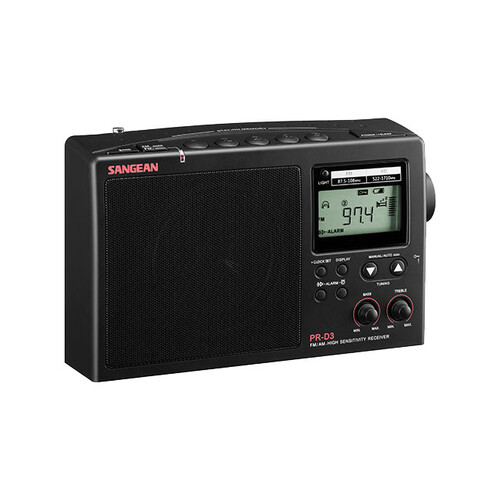 Sangean Black - Fm/Am Long Range Radio Fringe Reception