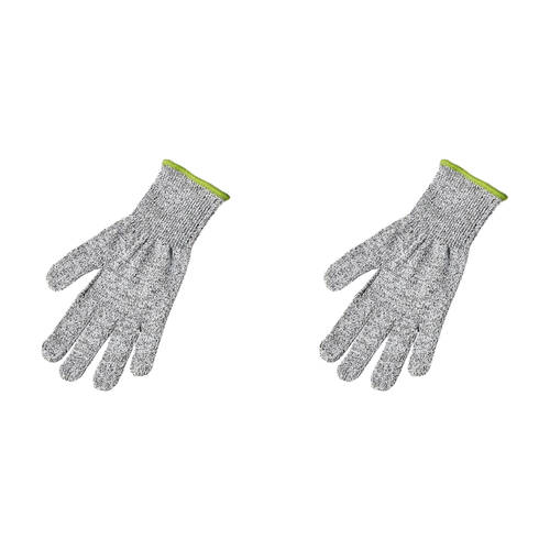 2PK Prepara Cut Resistant Kitchen Chef Butcher Glove Mitten Protection 23cm Grey