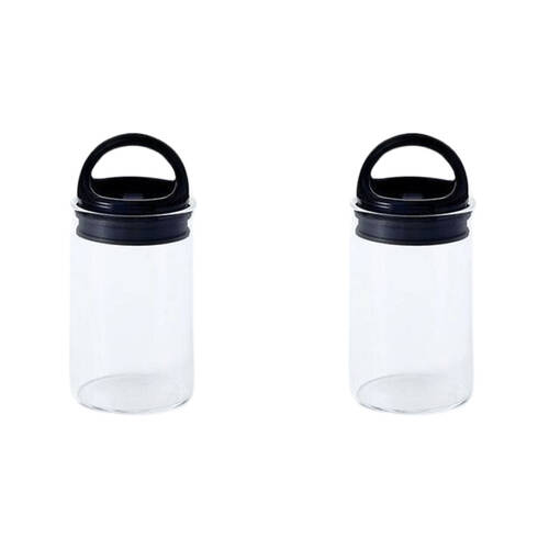 2PK Prepara Evak 177ml Mini Food Storage Container w/ Gloss Handle Small Black