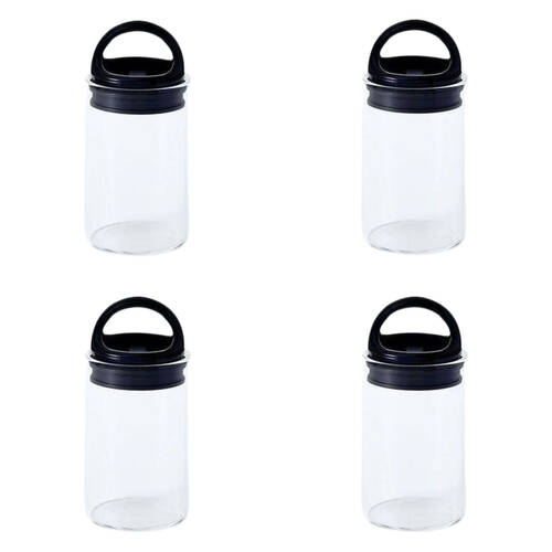 4PK Prepara Evak 177ml Mini Food Storage Container w/ Gloss Handle Small Black