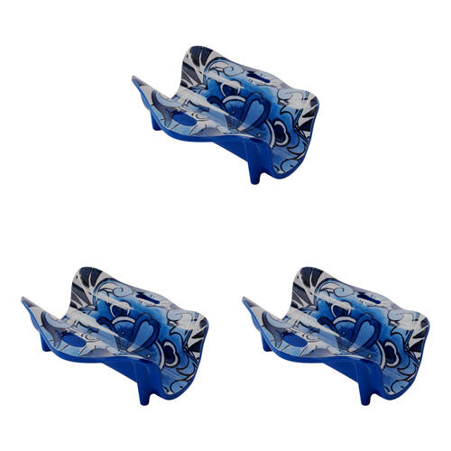 3PK Prepara Melamine Single Tortilla Taco Serving Holder Stand 9cm Blue