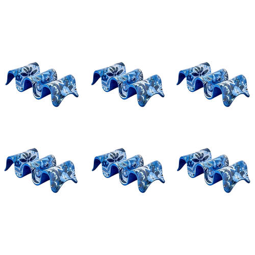 6PK Prepara Melamine Multiple Tortilla Taco Serving Holder Stand 18cm Blue