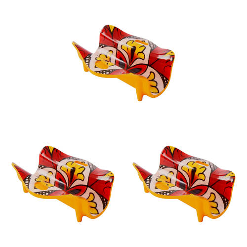 3PK Prepara Melamine Single Tortilla Taco Serving Holder Stand 9cm Yellow