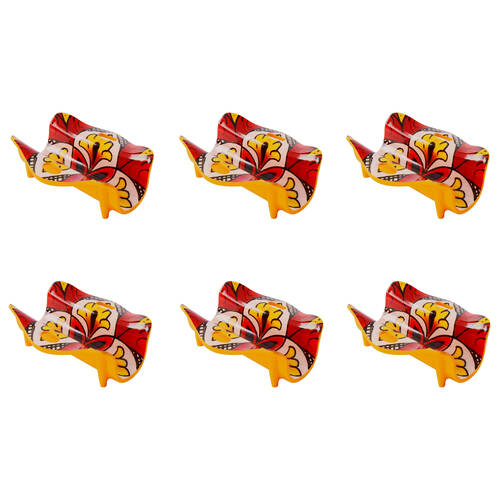 6PK Prepara Melamine Single Tortilla Taco Serving Holder Stand 9cm Yellow