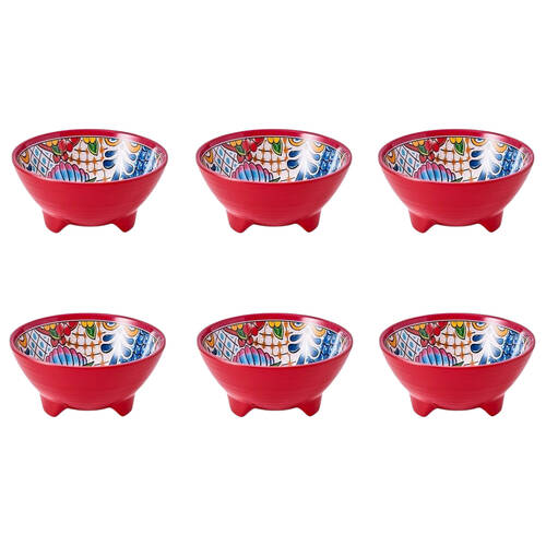 6PK Prepara Melamine Tortilla Taco Party Serving Dip Bowl 6in Red