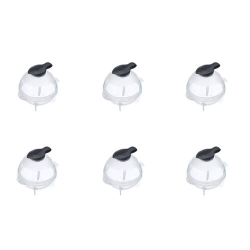 6PK Prepara Jumbo Slow-Melting Cocktail Drink Ice Ball Sphere Mould 7.8cm Black