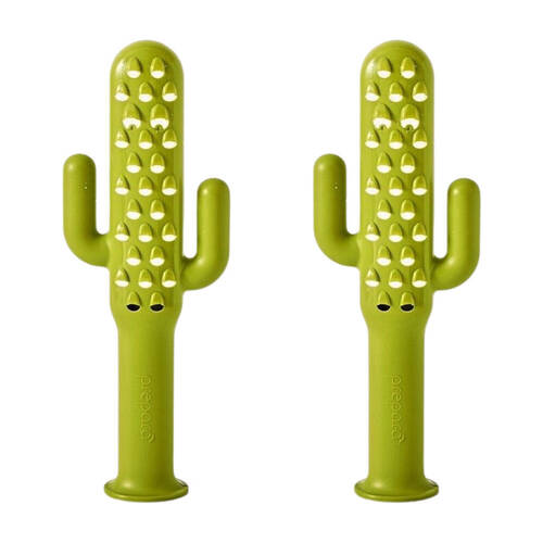 2PK Prepara Plastic Cactus Cheese Grater Sharp Shredder 25.4cm Green