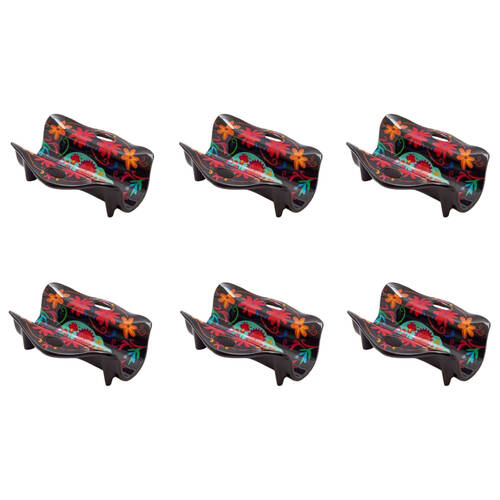 6PK Prepara Melamine Single Tortilla Taco Holder Stand Day of the Dead Edition 9cm