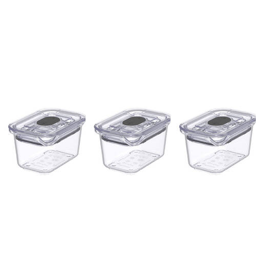 3PK Prepara LatchLok Click 220ml Rectangular Airtight Food Container 10.47cm