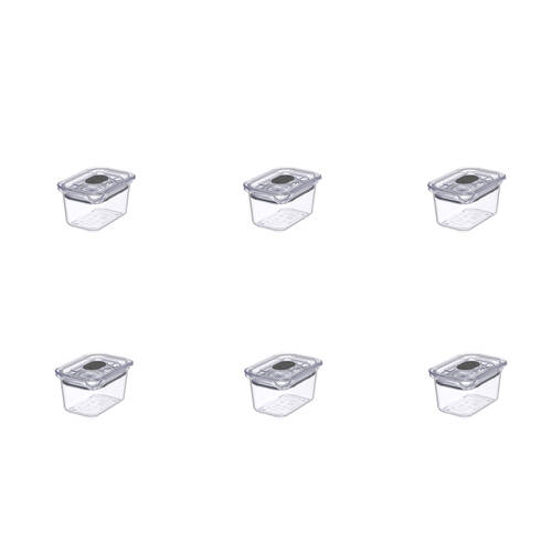 6PK Prepara LatchLok Click 220ml Rectangular Airtight Food Container 10.47cm