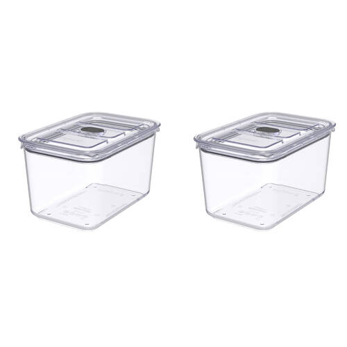 2PK Prepara LatchLok Click 2.2L Rectangular Airtight Food Container 20.35cm
