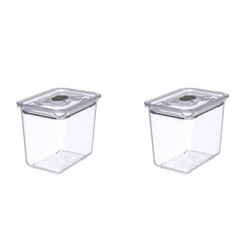 2PK Prepara LatchLok Click 900ml Rectangular Airtight Food Container 19.3cm