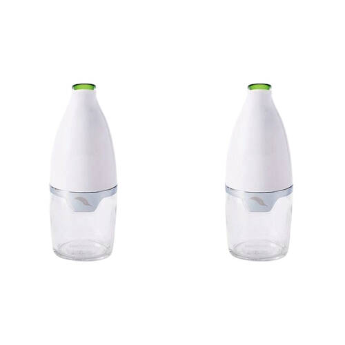 2PK Prepara Gourmet Cruet Cooking Oil Bottle Dispenser Non Drip Spout 148ml White