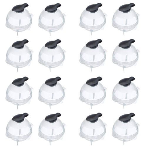 4x 4pc Prepara Jumbo Slow-Melting Whiskey Drink Ice Ball Sphere Mould Large Black