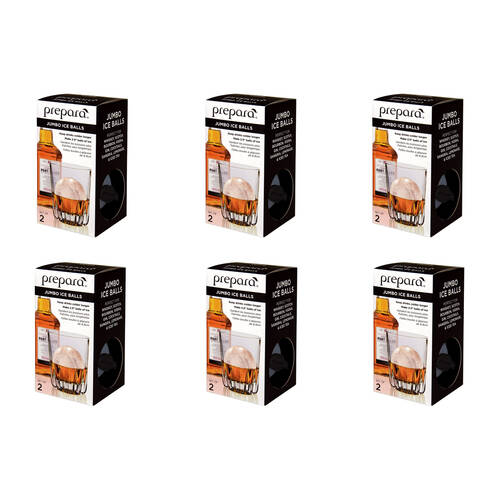 6x 2pc Prepara Jumbo Slow-Melting Cocktail Drink Ice Ball Sphere Mould 2.5in