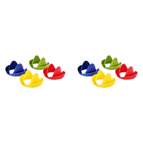 2x 4pc Prepara Single Sombrero Taco Holder Party Serving Tray Set 10cm