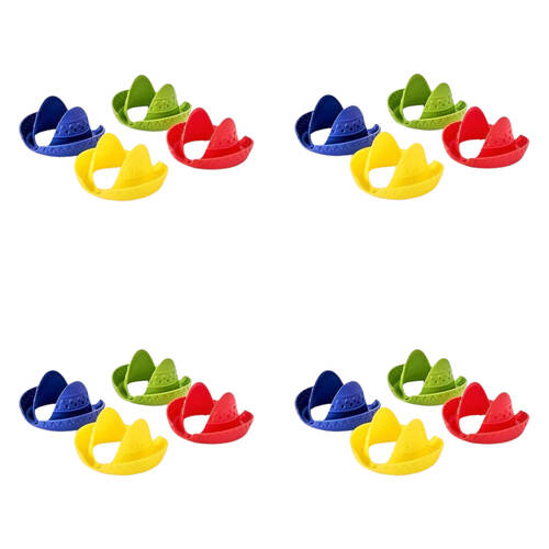 4x 4pc Prepara Single Sombrero Taco Holder Party Serving Tray Set 10cm