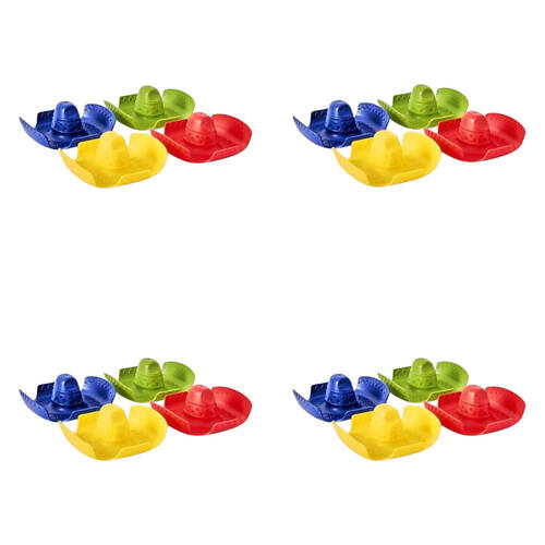 4x 4pc Prepara Double Sombrero Taco Holder Party Serving Tray Set 12cm