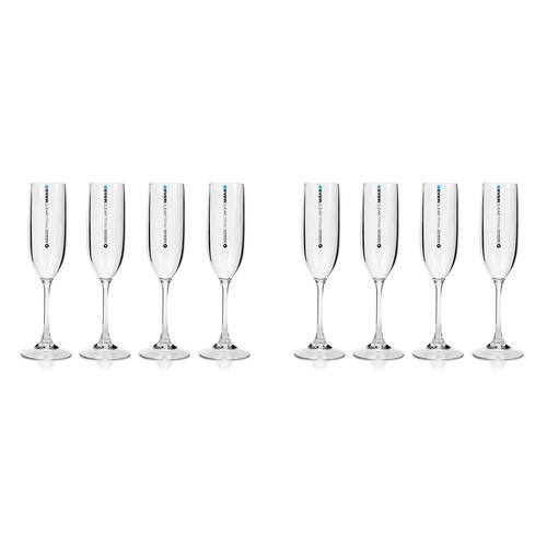 8pc Everclear Tritan Plastic Champagne Flute Drinkware Set 145ml - Clear