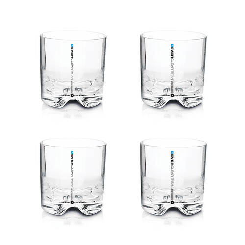 4pc Everclear Tritan Plastic Tumbler Drinkware Set 350ml - Clear