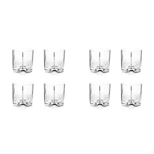 8pc Everclear Tritan Plastic Tumbler Drinkware Set 350ml - Clear