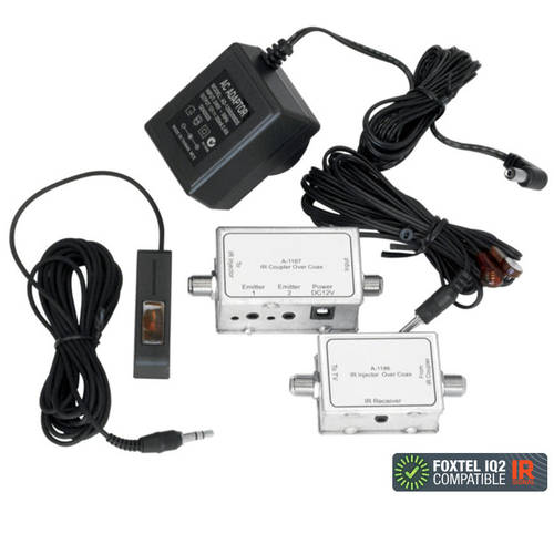 PRO2 Dual IR Emitter Infrared Repeater Extender Distribution Over COAX for TV DVD