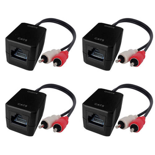 2PK Analog RCA Stereo Audio CAT5 Extender