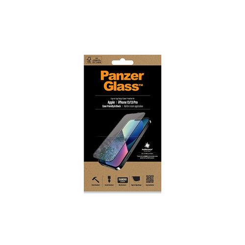 PanzerGlass Case-Friendly Screen Protector For iPhone 13/13 Pro - Black