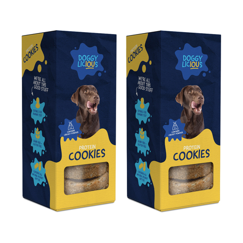 2PK 180g Doggylicious Dog Treat Protein Cookie