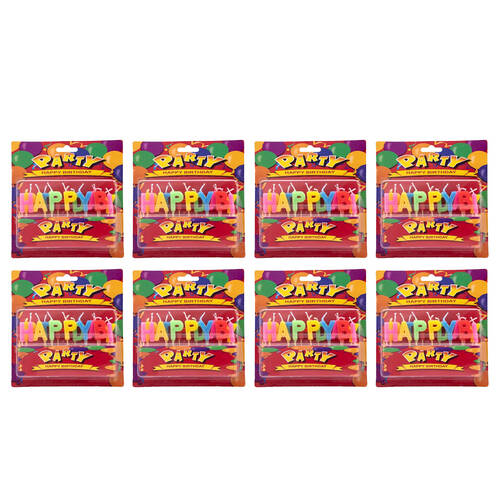 8PK Birthday Candle Set Alphabet Colourful Letter Cake Topper Party Decoration