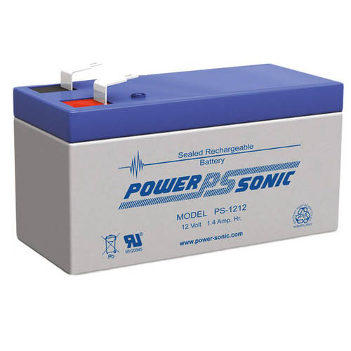 Power Sonic PS1212 12V 1.4Amp SLA Rechargeable Battery F1 Terminal Sealed Lead Acid