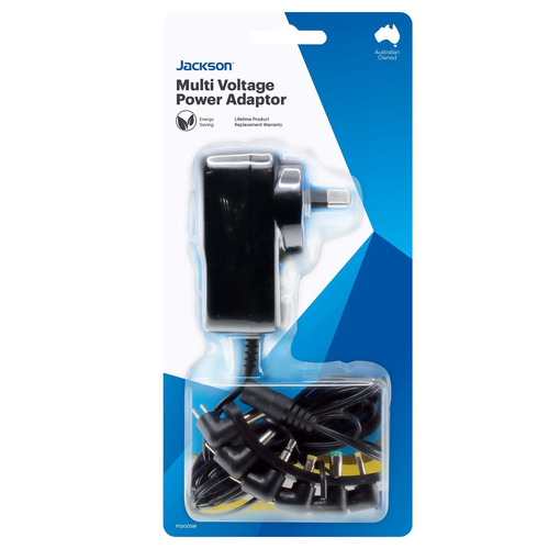 Jackson Multi Voltage Power Adaptor Switch Mode 500mA - Black