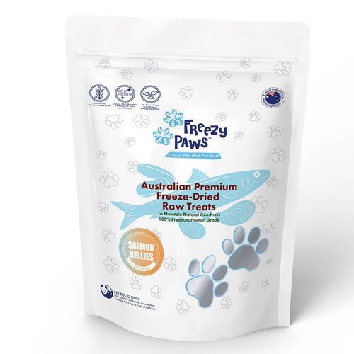 Freezy Paws 100g Premium Freeze Dried Raw Treats - Salmon Bellies
