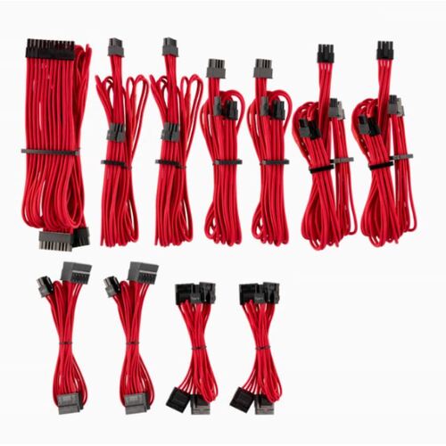 Corsair Type 4 Premium Individually Sleeved DC Cable Pro Kit for PSU - Red