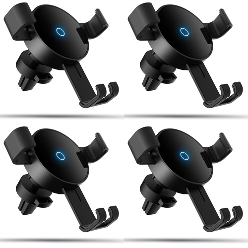 4PK PushStart 10w QI Fast Charge Wireless Car Vent Mount
