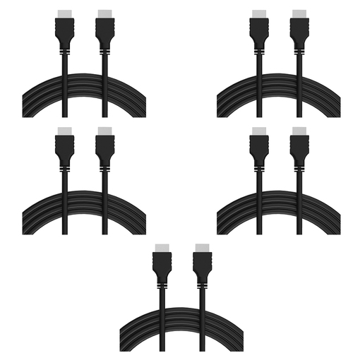 5PK PushStart 1.8m HDMI 2.0 Connector High Speed HDMI Cable