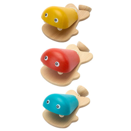 3pc PlanToys Fish Castanet Kids Wooden Musical Toy Combo Set 12m+