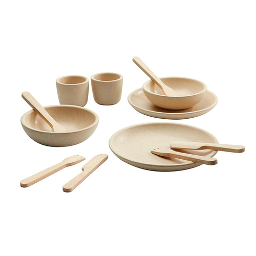 Plan Toys Tableware Set Kids/Childrens Toy Playset 2+