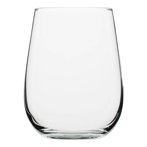 6pc Porto Harvest Soda Lime Glass Stemless Wine Glasses Set 430ml Clear