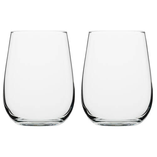2x 6pc Porto Harvest Soda Lime Glass Stemless Wine Glasses Set 430ml Clear