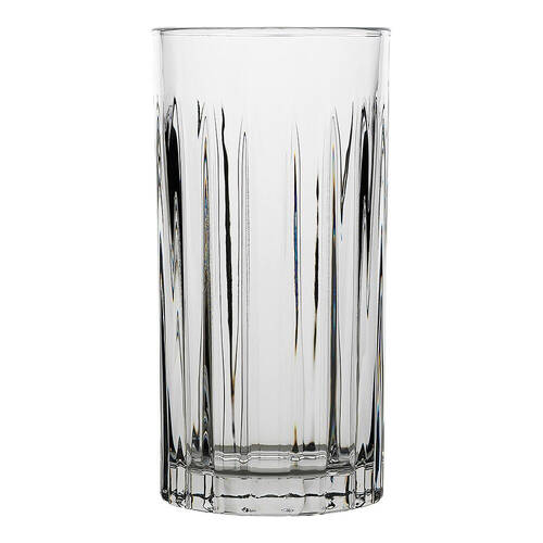 6pc Porto Peyton Soda Lime Glass Hi Ball Tumblers Set 350ml Clear
