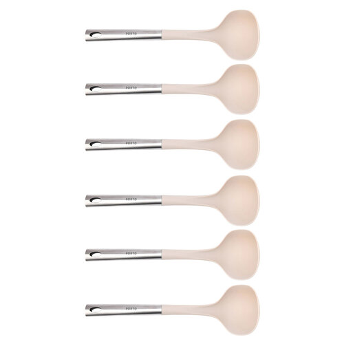 6PK Porto Zest Stainless Steel/Nylon 33cm Soup Ladle Kitchen Utensil