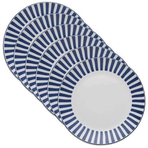 6PK Porto Lido Porcelain 19cm Round Side Plate Food Platter