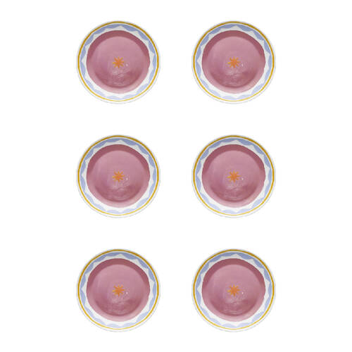 6PK Porto Fiesta Round Porcelain Side Plate Serveware 20cm - Flor