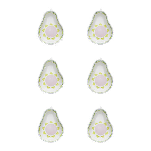 6PK Porto Fiesta Porcelain Avocado Dining Dish Serveware 16cm
