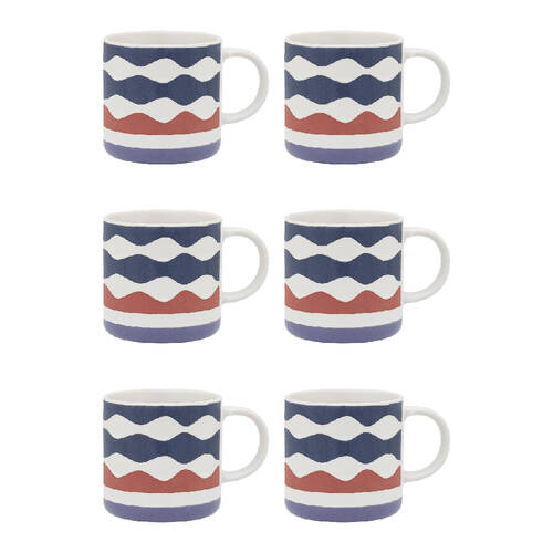 6PK Porto Vida Stoneware Drinking Mug w/ Handle 12cm/320ml - Lilac