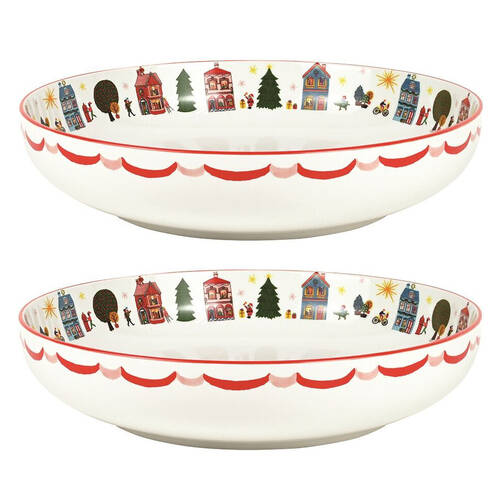 2PK Porto Night Before Porcelain Dish Serving Bowl 32cm - Avenue