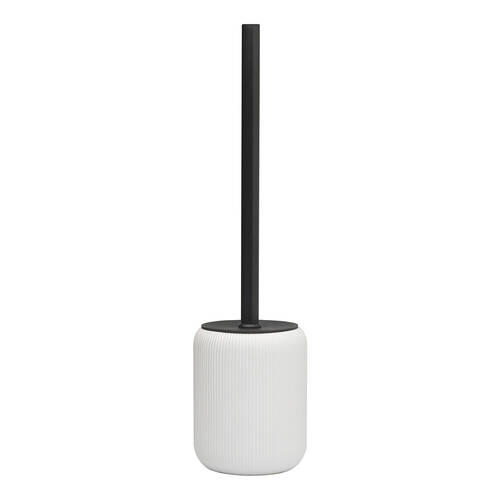 Porto York Ceramic Toilet Brush w/ Holder 40cm - White